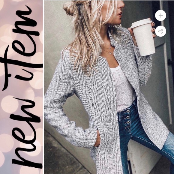 Retro Pocketed Heather Coat